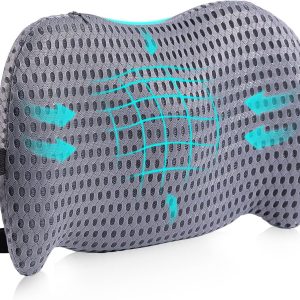 Lumbar Support Pillow for Office Chair, Car Lumbar Pillow Lower Back Pain Relief, Memory Foam Back Cushion with 4D Mesh Cover and Adjustable Straps, Ergonomic Chair Back Pillow for Car,Bed, Gaming